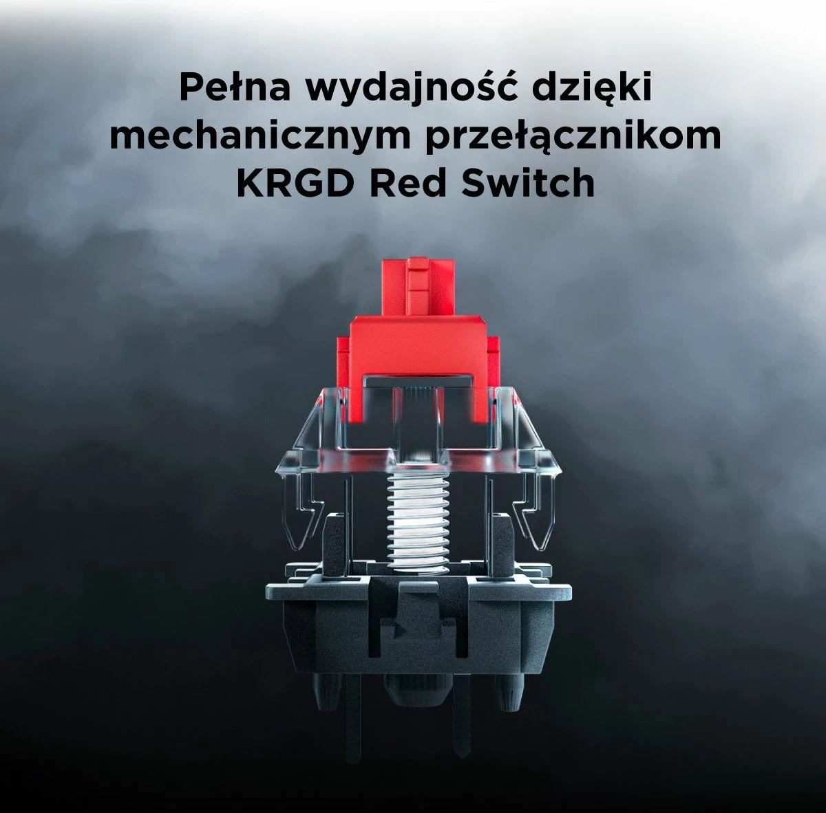 Tastierë mekanike gaming Rampage Snug RGB KRGD Red, 80%, anglisht, bardhë-gri