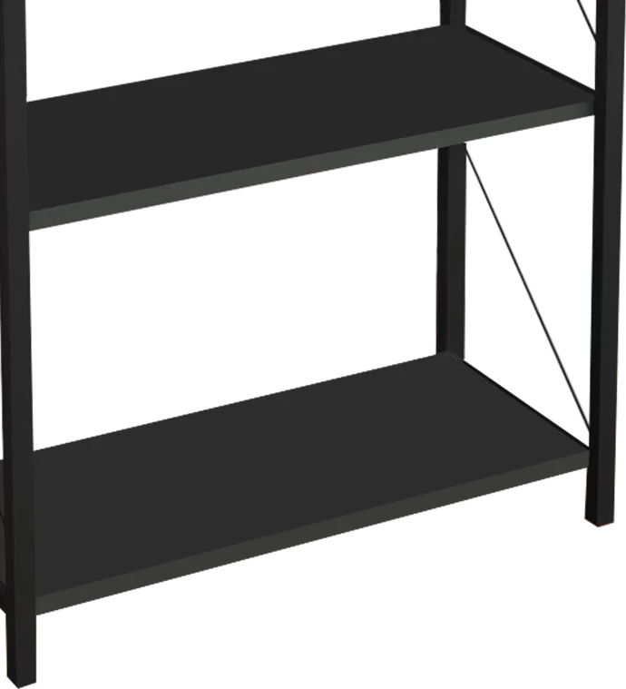 Raft librash Draizy melaminë antracit-metal i zi 60x30x150cm