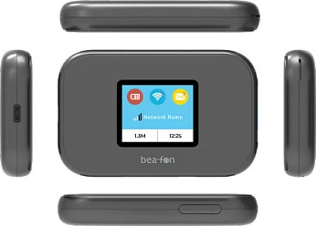 Router portativ bea-fon MR3_EU001B, 4G LTE, Wi‑Fi 4 (2.4 GHz), ekran, 3000 mAh, i zi