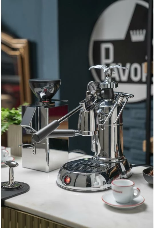 Dorezë makine espresso, La Pavoni, LPLMLN01EU, Milano, argjendt