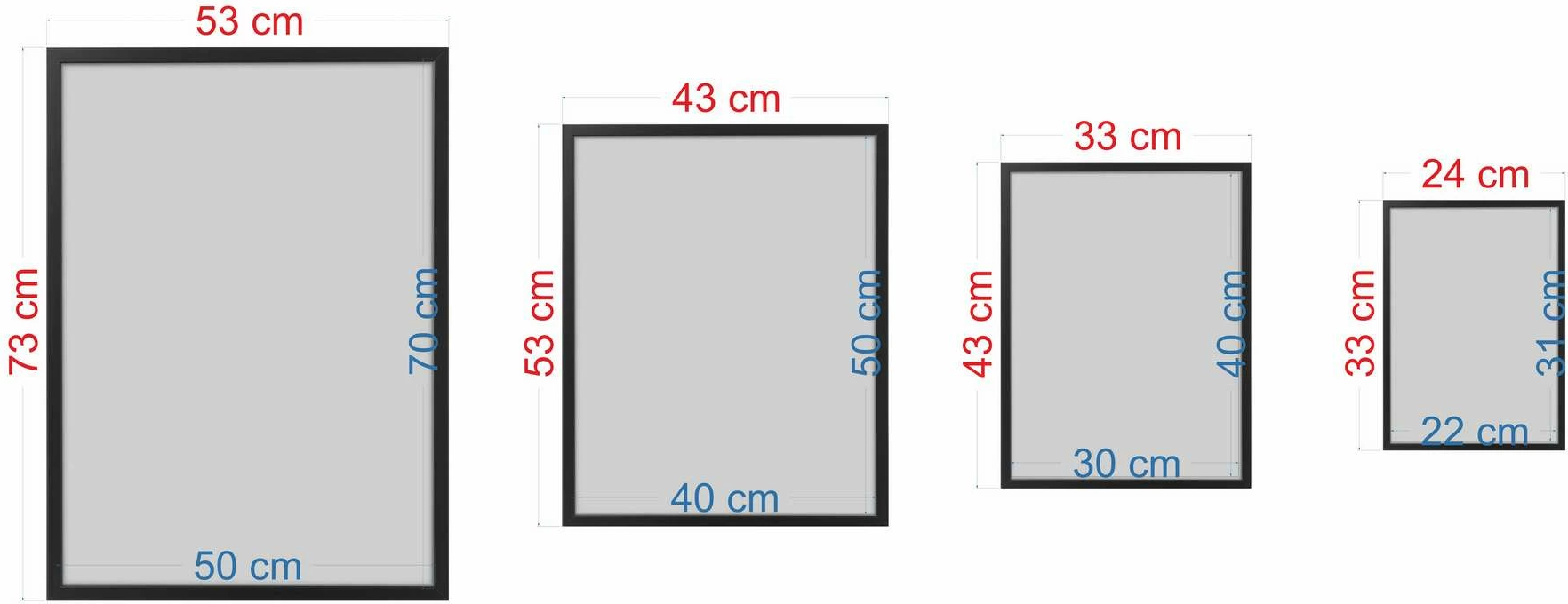 Piktura dekorative me kornizë MDF (2 copë), Wallity, Mp2-00111, 40x50cm
