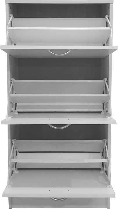 Raft këpucësh Savaz, ngjyrë e bardhë, 60x24x114cm