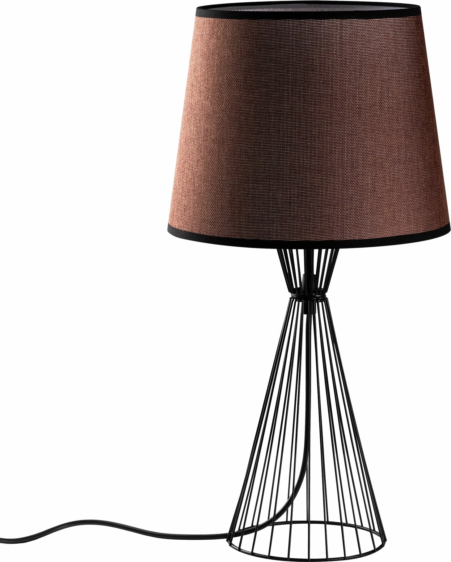 Llambë tavoline Opviq, Telıs - 5372, trup metali, kapele kafe, 28x28x55cm