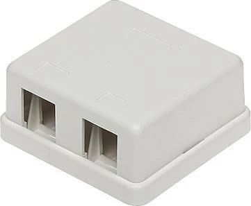 Kuti për lidhës Keystone NoName FX2-MULTI, 2-portëshe, e bardhë