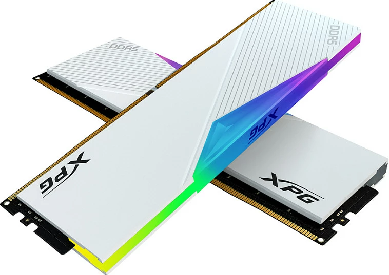 RAM Memorje ADATA XPG Lancer RGB, DDR5 64GB (2x32GB) 6000MHz CL30, e bardhë