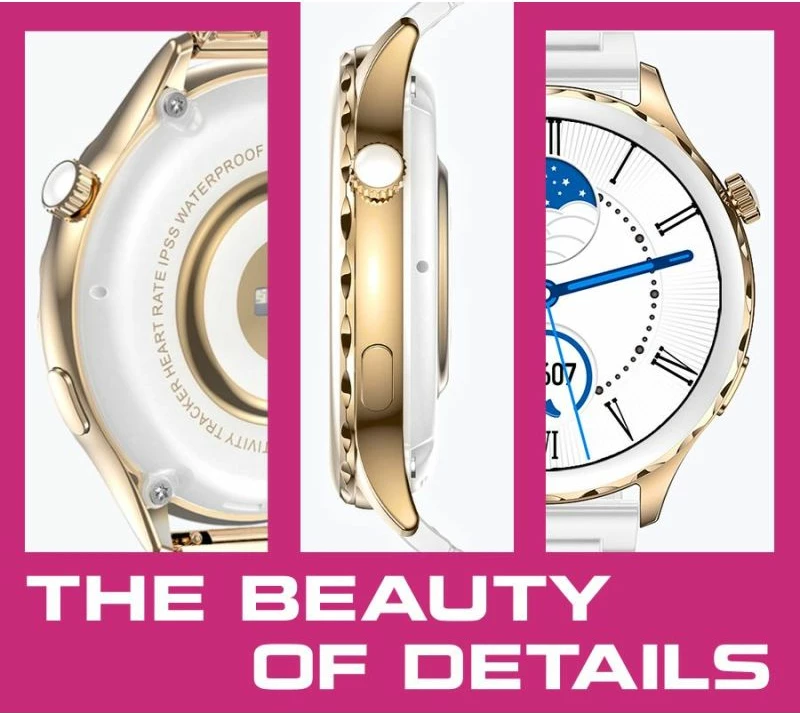 Smartwatch për femra Rubicon, rozë