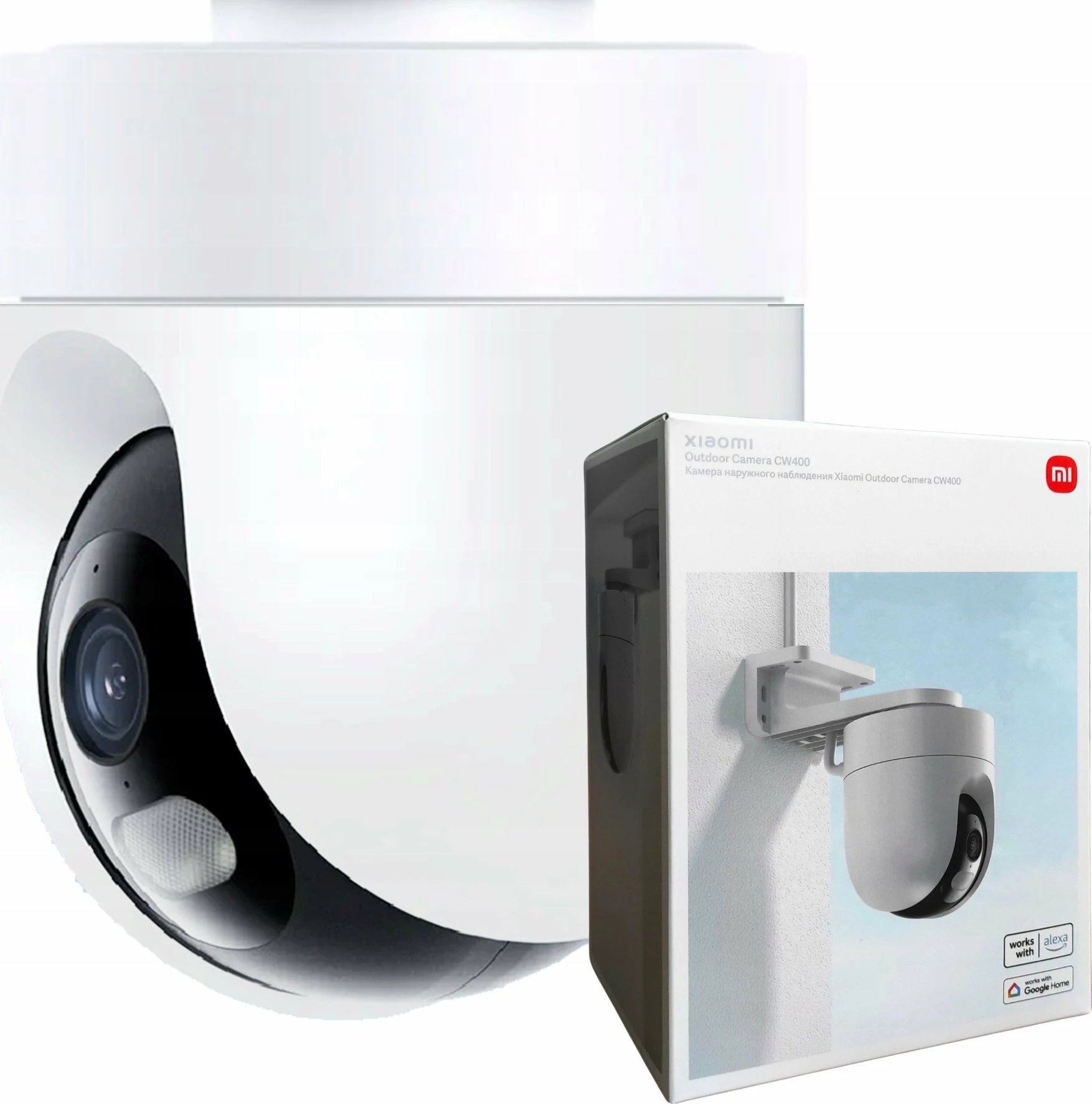 Kamerë IP Xiaomi CW400 2.5K Wi‑Fi IP66 rrotulluese 360° (EU), set me montim muri/tavani