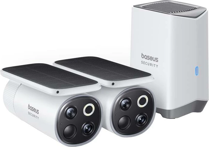 Set kamerash sigurie Baseus S1 Pro 3K Dual, IP, Wi-Fi, 16GB, bardhë, 2 copë