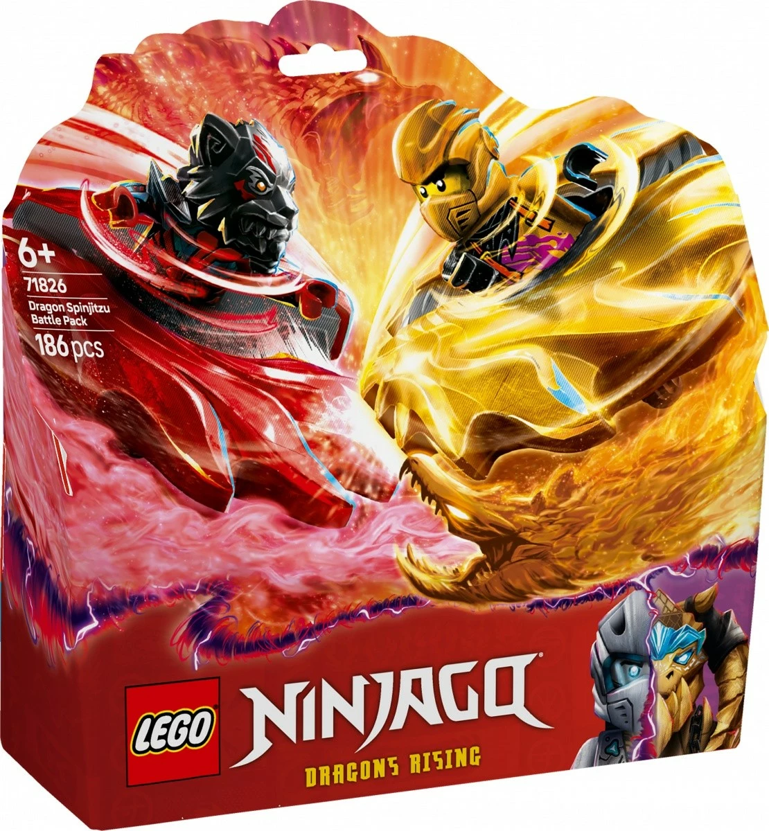 Set ndërtimi LEGO Ninjago Dragon Spinjitzu 71826, 186 pjesë, për fëmijë