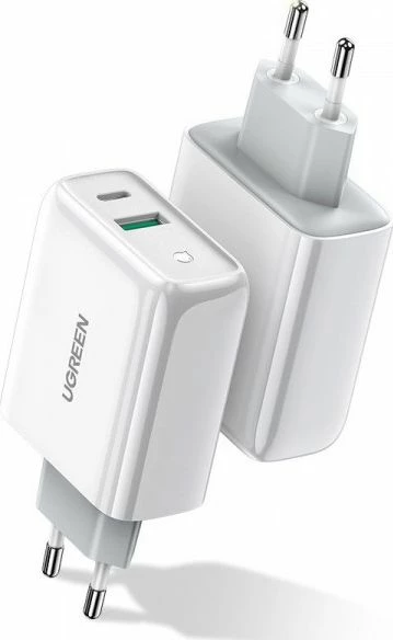 Karikues muri Ugreen 56562 36W, 1x USB-A + 1x USB-C, QC/PD, i bardhë