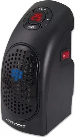 Ngrohës ventilator Esperanza Kalahari EHH007, plastikë, i zi