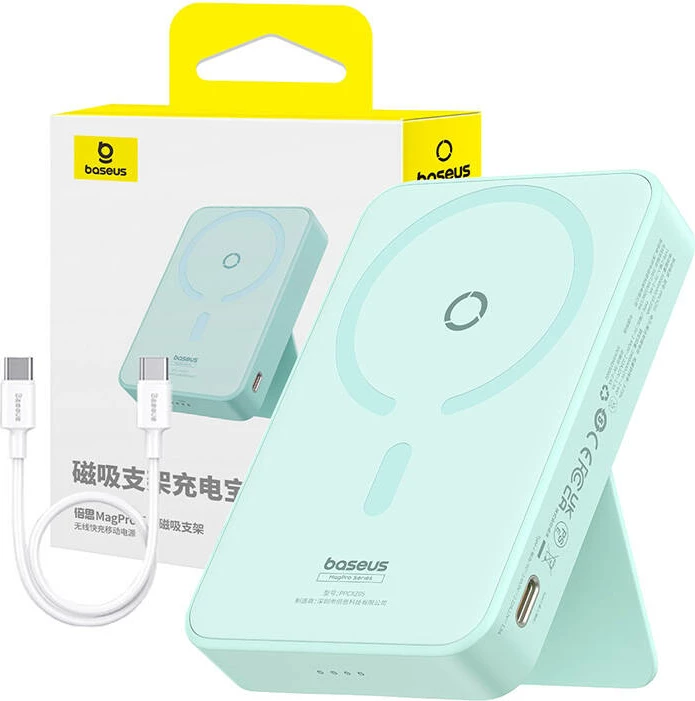 Powerbank Baseus MagPro Magnetic 5000mAh, 20W, MagSafe, mint