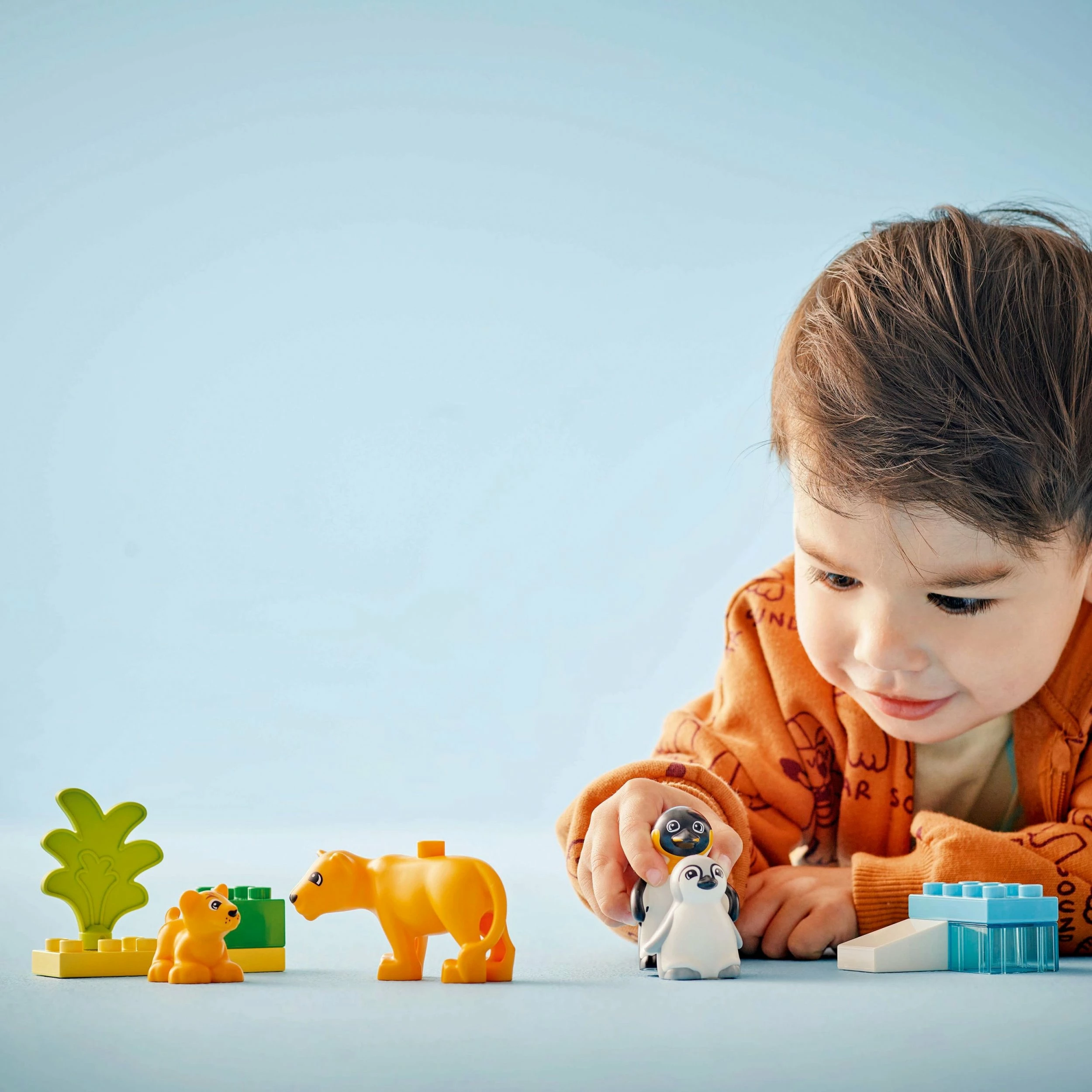 Set LEGO DUPLO Wild Animal Families 10442, 10 copë, për 2+ vjeç, me pinguinë dhe luanë