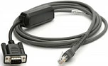 Kabllo seriale Zebra DB9 mashkull në RJ-45 mashkull, 2.13 m, e zezë