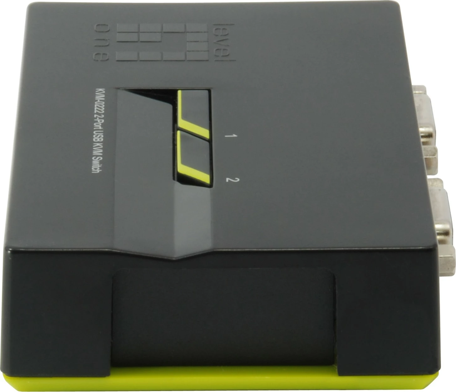 Switch KVM LevelOne 2-Port USB VGA, 2048 x 1536 pixels, Ngjyrë e zezë, e gjelbër