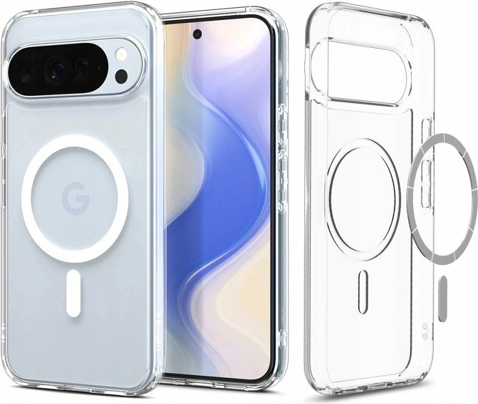 Mbështjellës Spigen Ultra Hybrid MagSafe ACS09702 për Google Pixel 10 Pro/Pixel 10, transparent i bardhë
