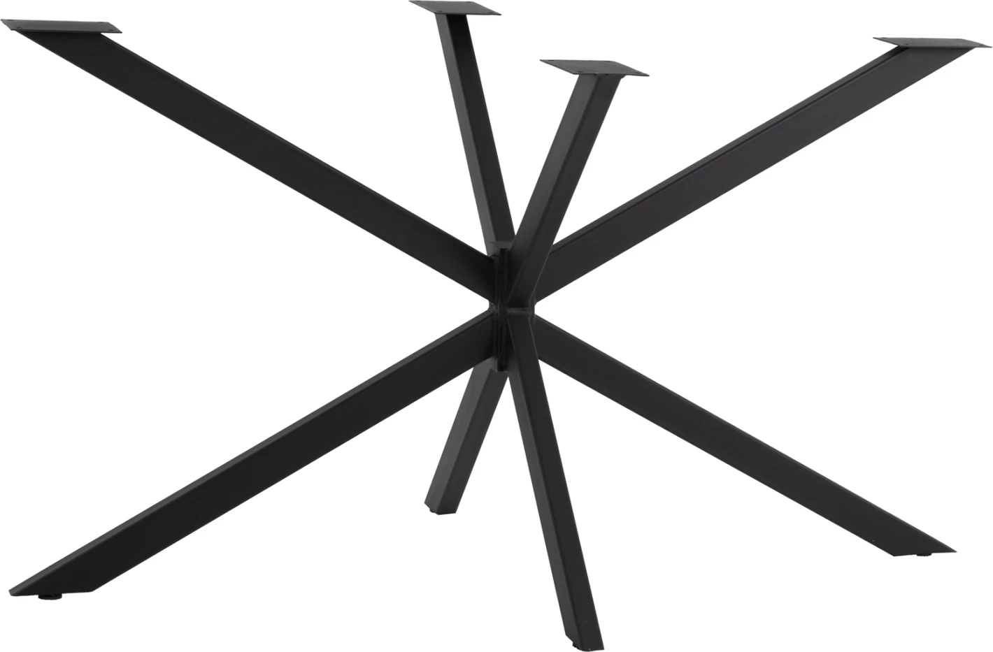 Bazë për tavolinë FH5917, metal i zi, dy kryqëzim, 130x72x71,5H cm