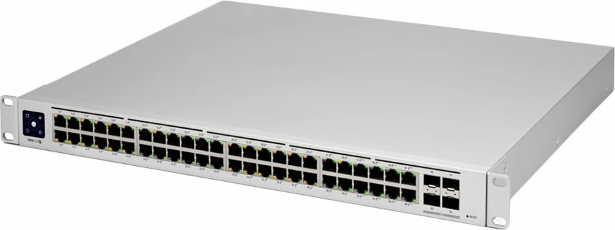 Switch Ubiquiti UniFi Switch Pro 48 PoE, 48-port Gigabit, 4x SFP+ 10Gbps, rackmount, metalik