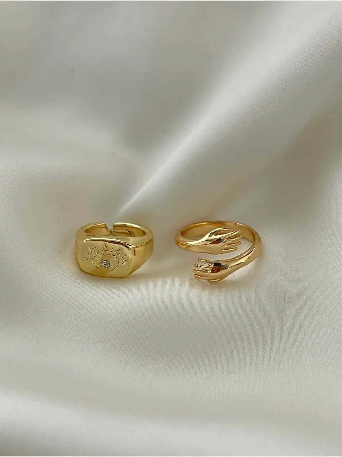 Unaza Jumeon, ngjyrë ari, 2 copë