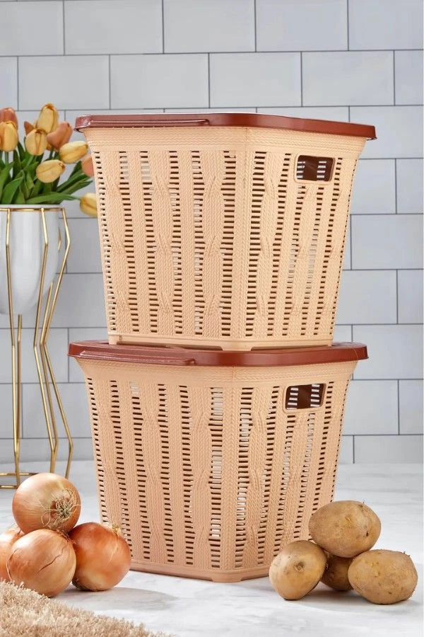 Shportë rrobash Mijölnir, PZR-069, 2 copë, ngjyrë kafe