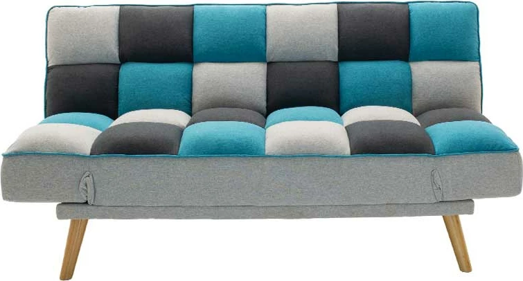 Divan treshe Andy, shtrat, material shumëngjyrësh, 177x91x86cm