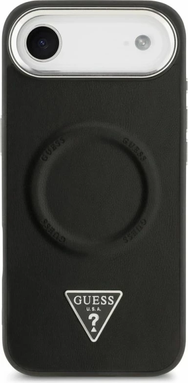 Kapak telefoni Guess Triangle Logo MagSafe për iPhone Air, i zi