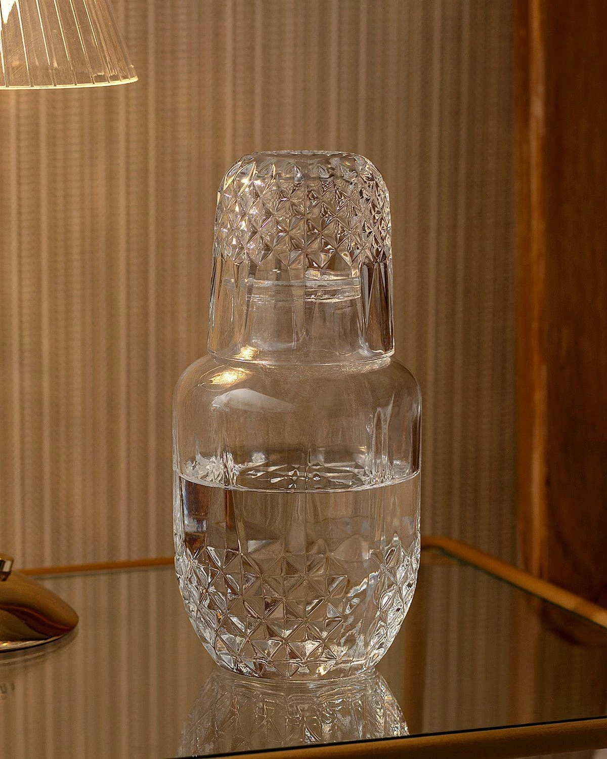 Shishe qelqi Hermia Concept, karafë uji, transparente