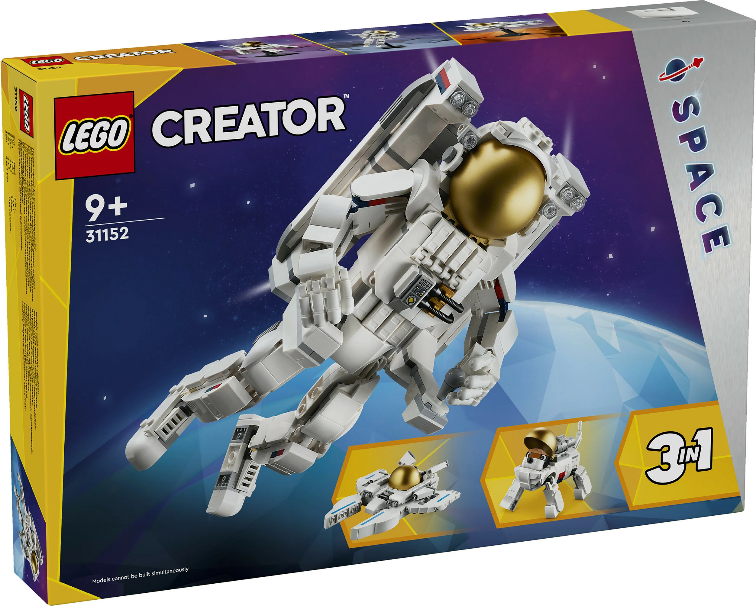 Set ndërtimi LEGO Creator 3in1 Space Astronaut 31152, 647 pjesë, multikolor
