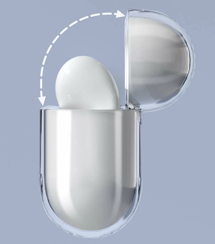 Mbështjellës Hurtel për AirPods 1/2, i fortë, transparent