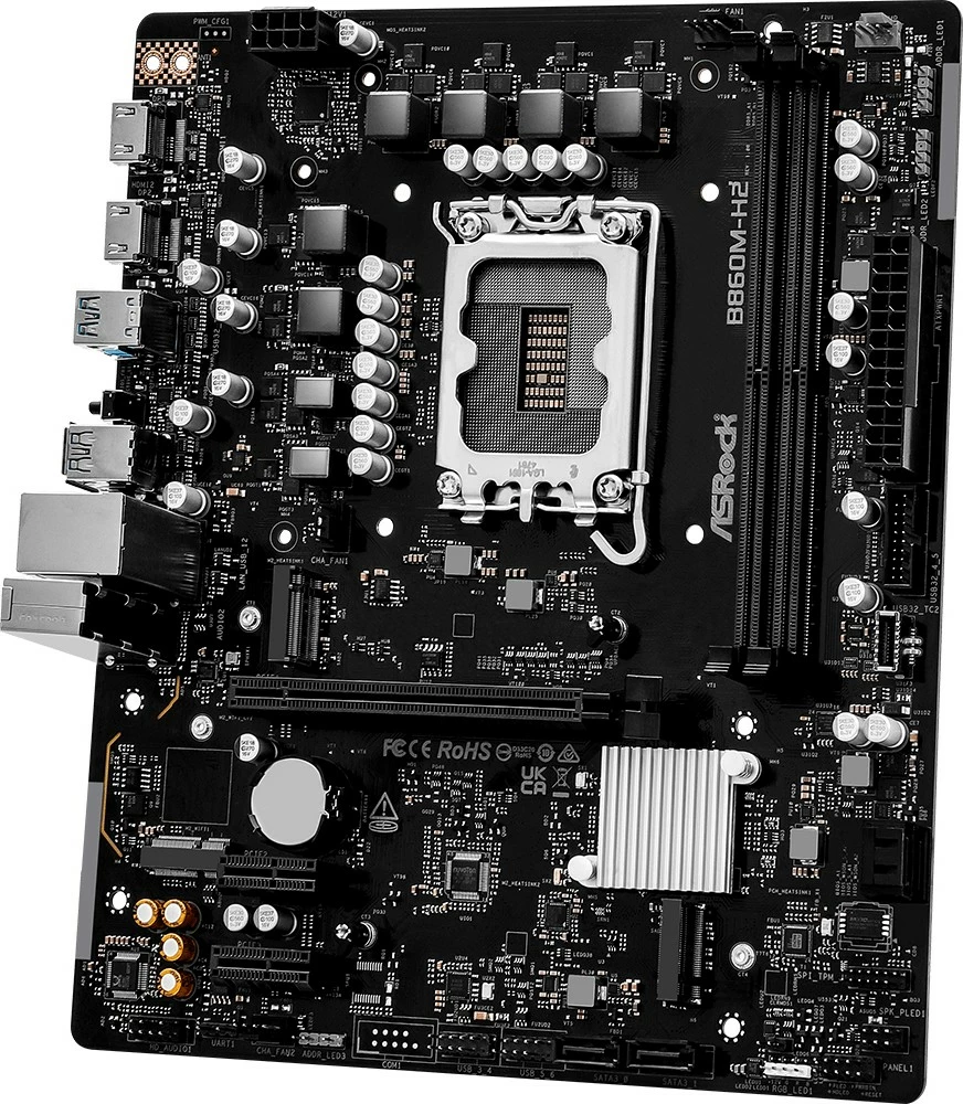 Pllakë amë ASRock B860M-H2, LGA 1851, micro ATX, DDR5, e zezë