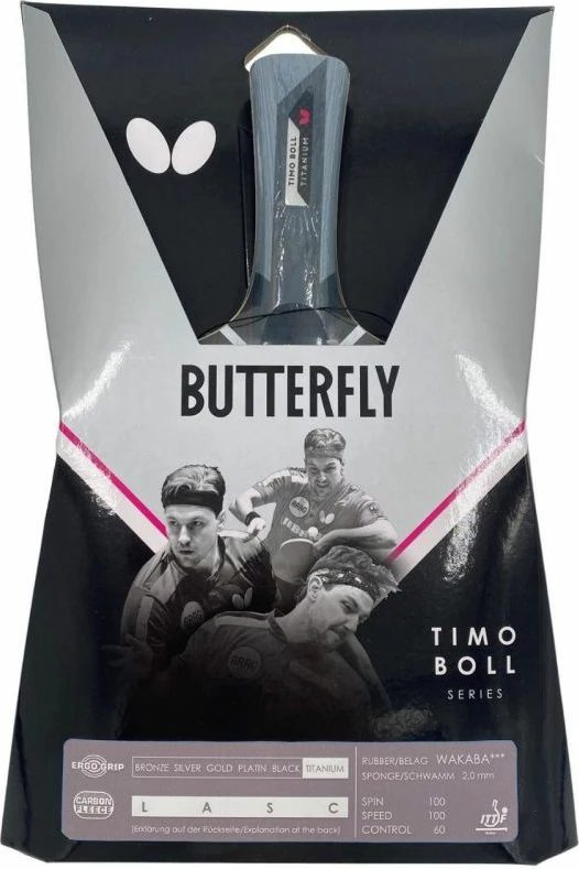 Raketë ping pongu Butterfly Timo Boll Titanium për meshkuj dhe femra