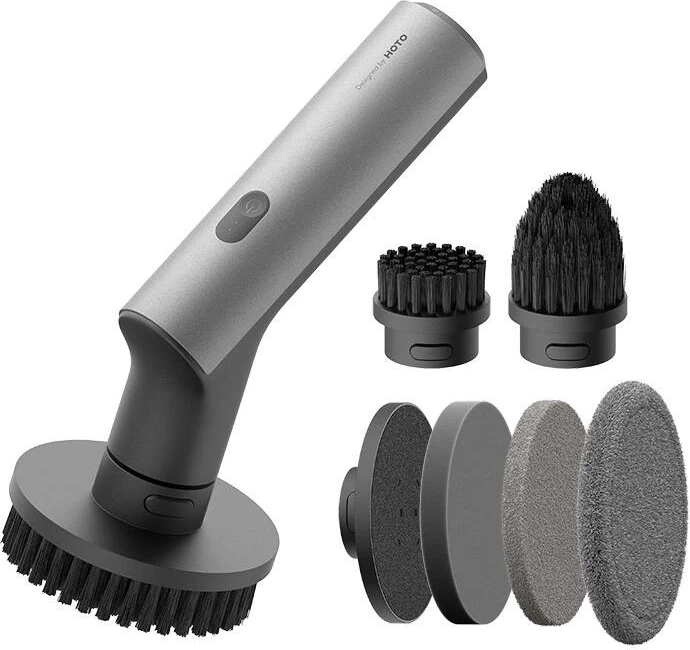 Set furçë elektrike pastrimi HOTO QWQJS001, 7 në 1, gri