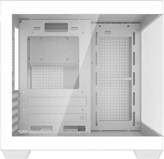 Kasë, Darkflash C275P, Mini Tower M-ATX/ITX, panoramike 270° me xham të temperuar, pa ventilatorë, e bardhë