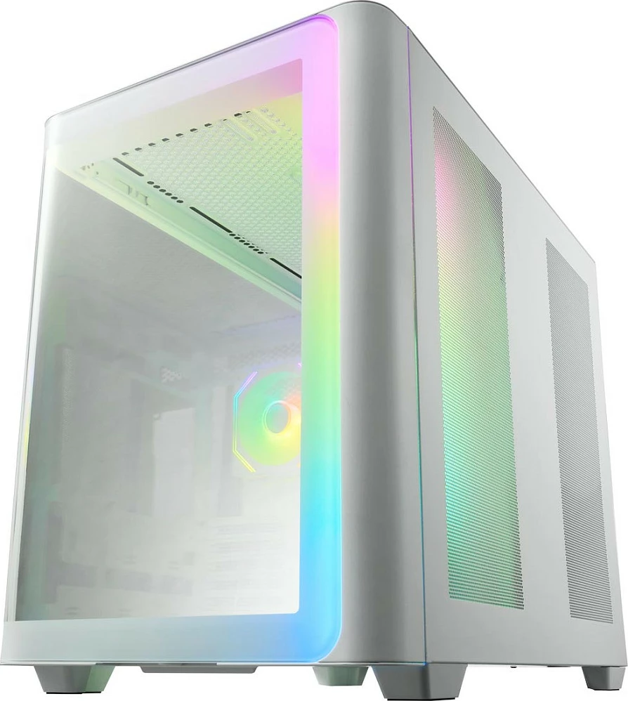 Kasë FSP M580-WA ARGB TG, midi tower, xham i temperuar, e bardhë