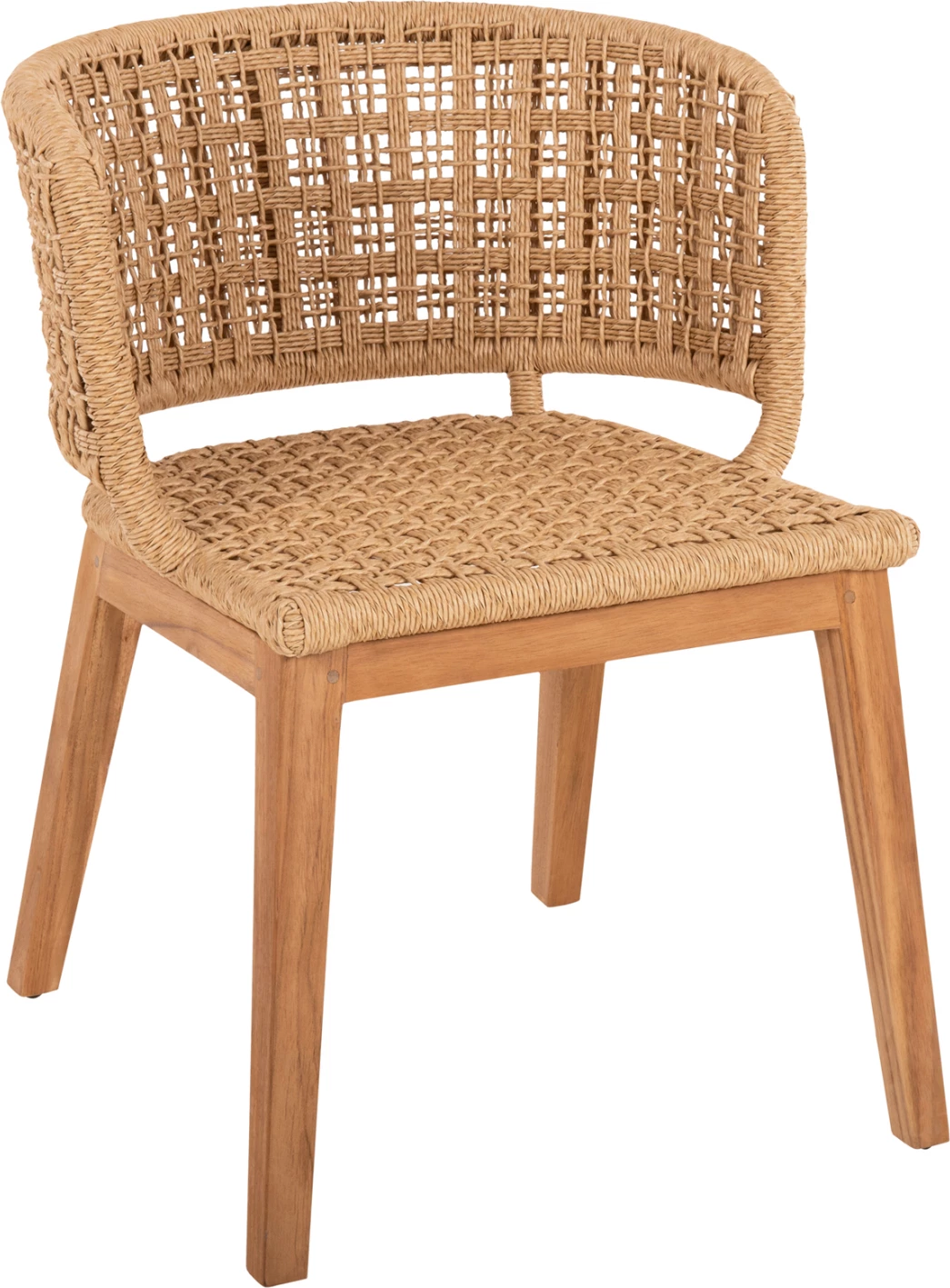 Karrige për brenda FARLEY, dru teak, litar sintetik, ngjyrë natyrale, 57x58x86H cm