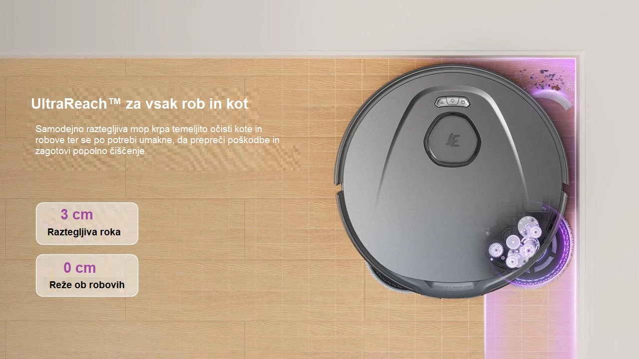 Robot fshesë me korrent 3i P10 Ultra 18000 Pa me stacion smart, e zezë