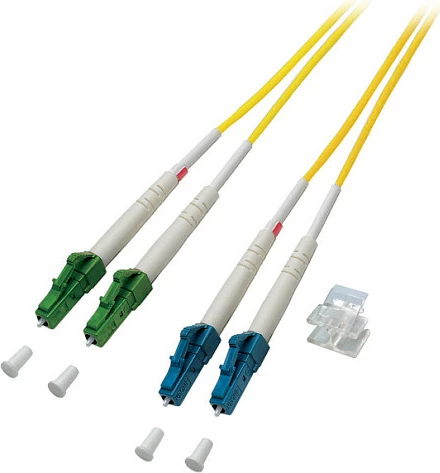 Kabllo patch fiber optike EFB Elektronik Duplex LC/APC-LC OS2 G652D, 2m, LSZH, e verdhë