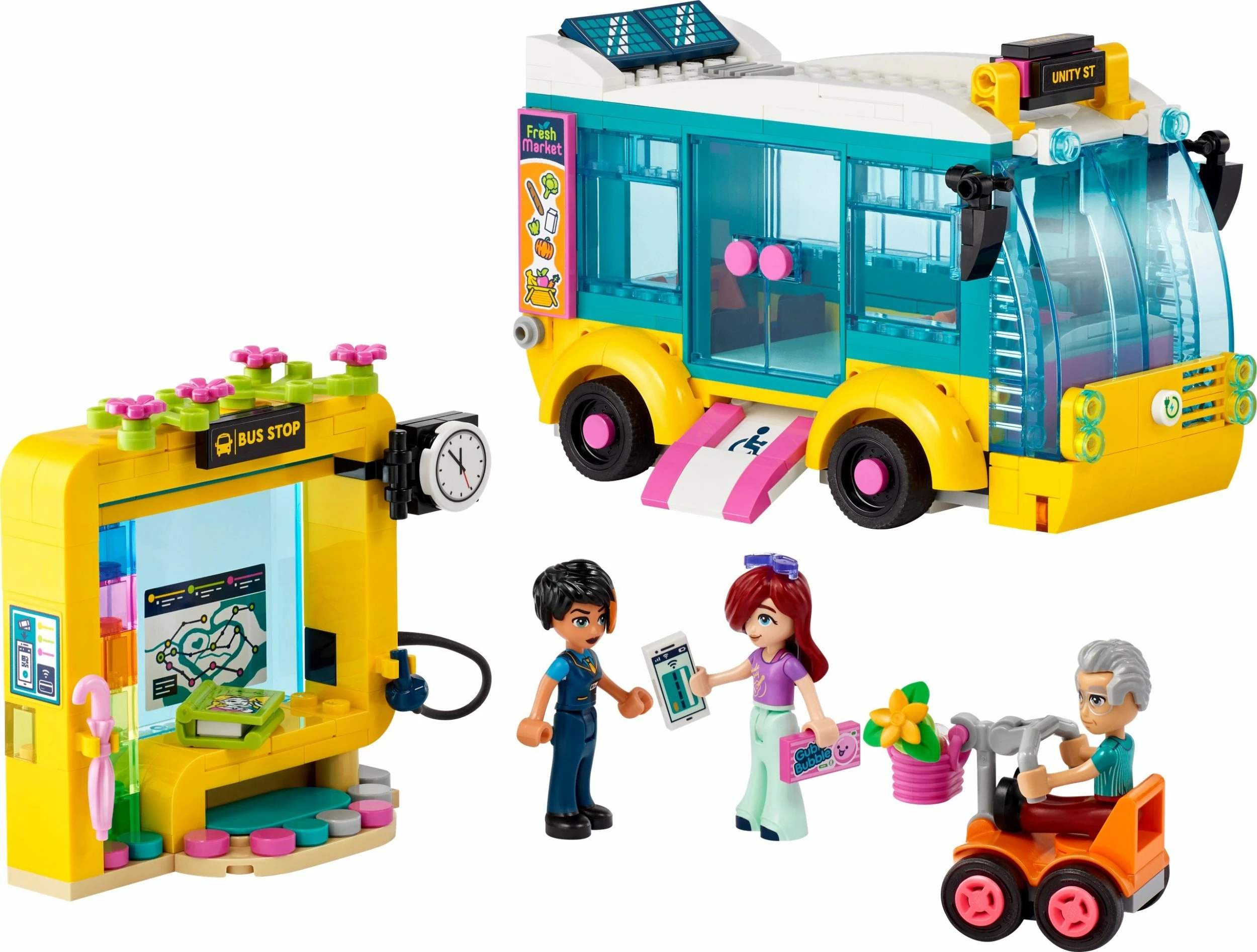 Set ndërtimi LEGO Friends Autobus i qytetit Heartlake 41759, 480 elemente, 3 minifigura, 7+, shumëngjyrëshe