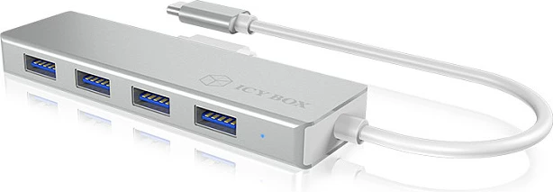 USB hub ICY BOX IB-HUB1425-C3, 4x USB 3.0, Type-C, argjendtë
