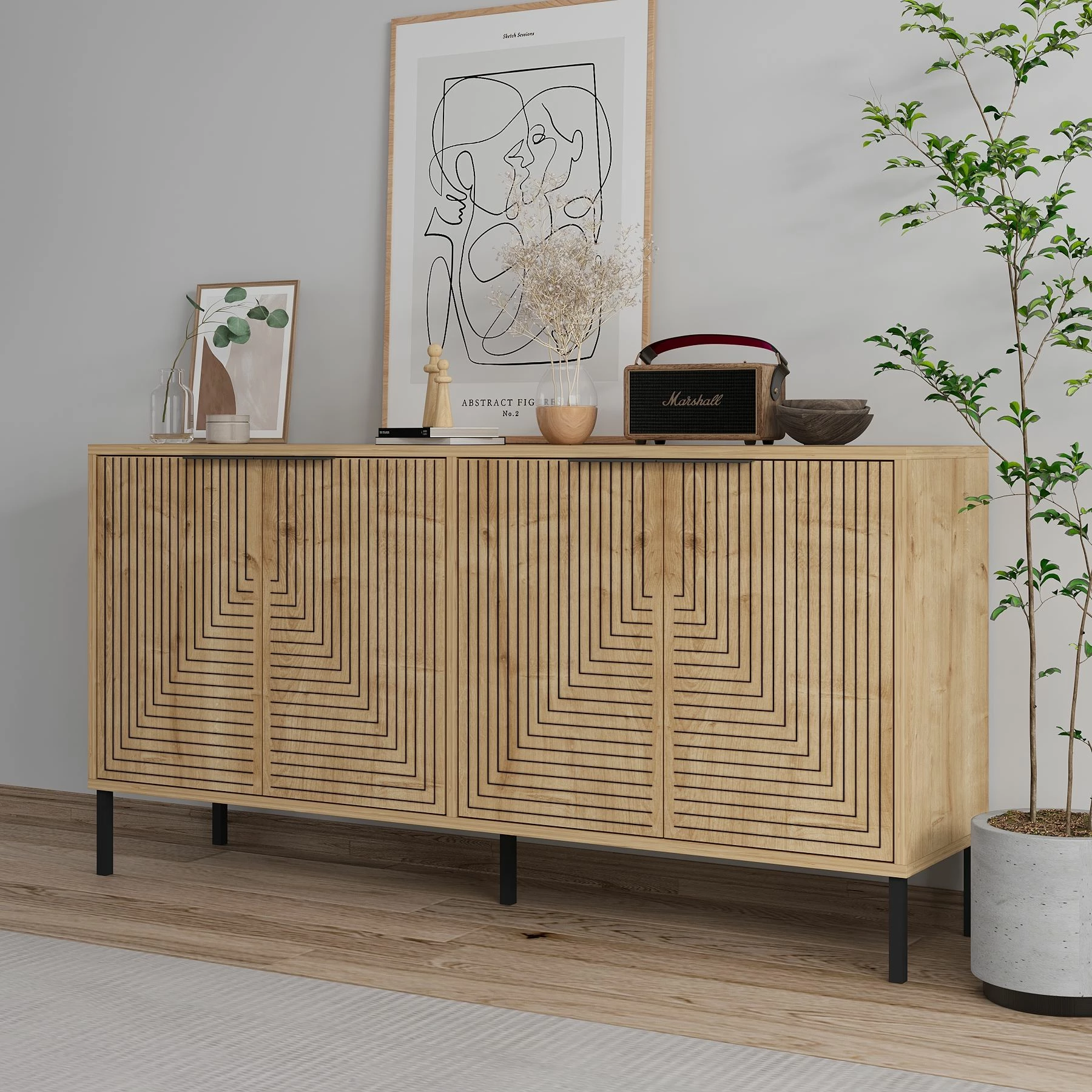 Konsol Sapphire Oak, Skye Decor, Lurea