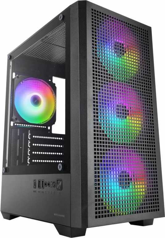Kasë kompjuteri TACENS MARS MC-VECTOR 4xARGB USB-C mATX, e zezë