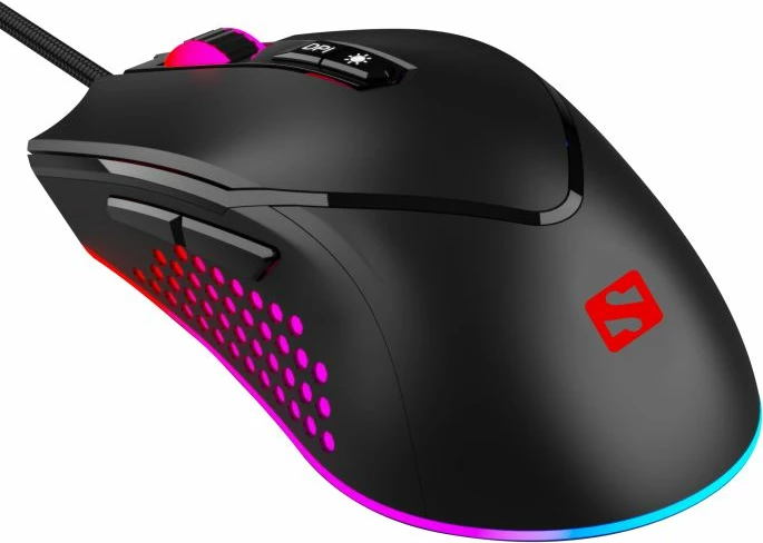 Maus gaming Sandberg Azazinator 6400 (640-20), 6400 DPI, USB, RGB, i zi