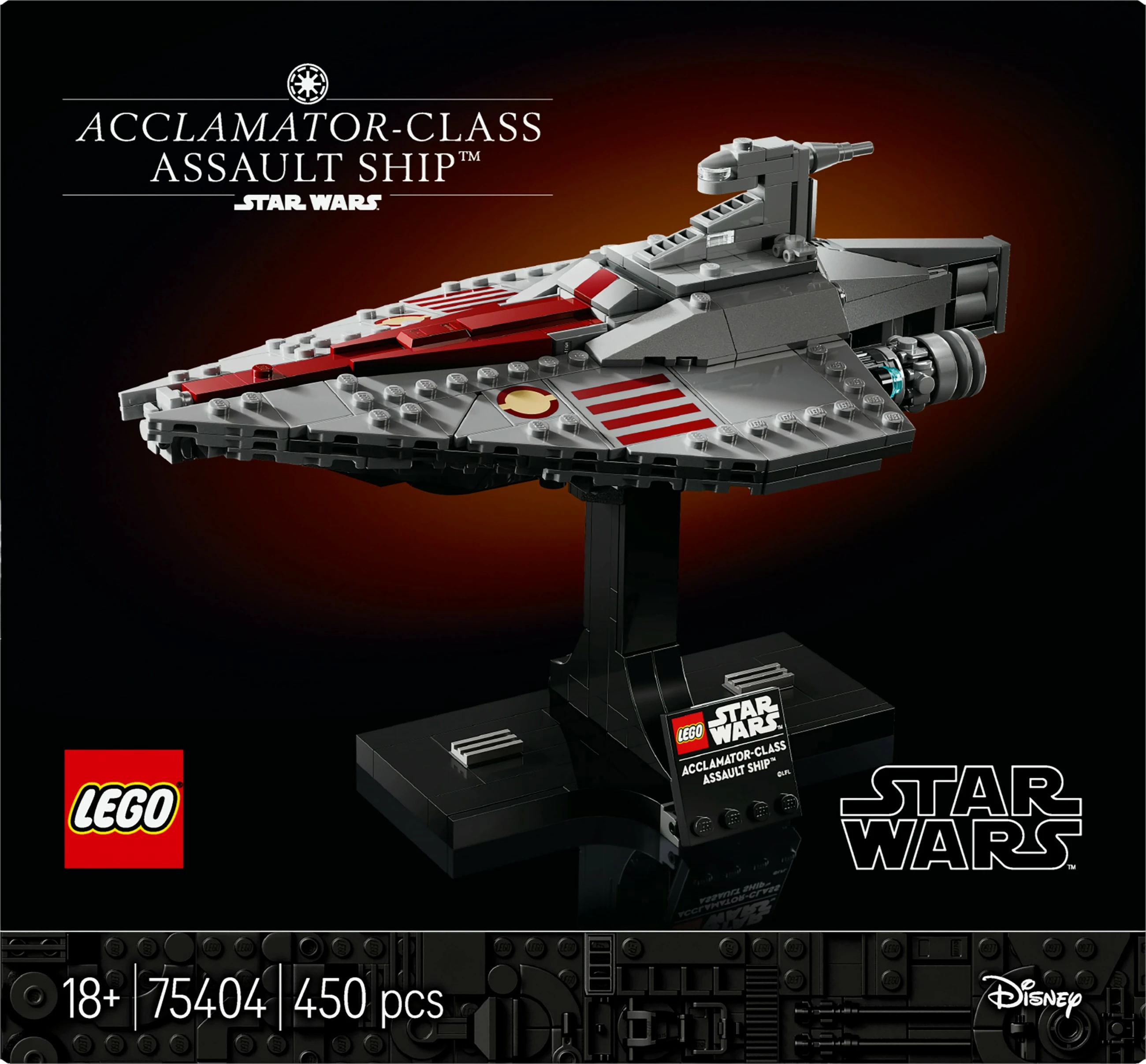 Set ndërtimi LEGO Star Wars 75404 Acclamator-Class Assault Ship, 450 pjesë, multikolor