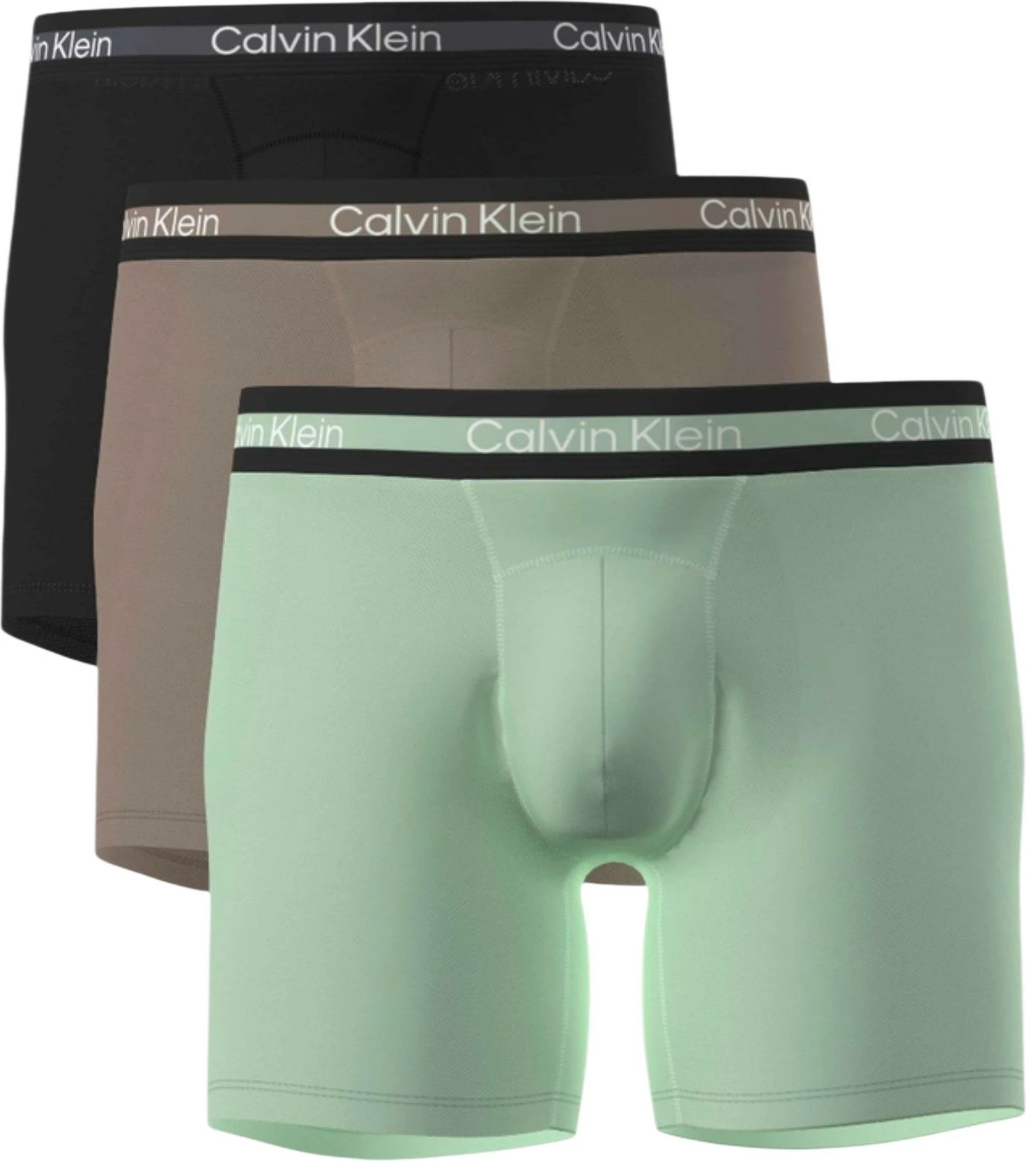 Të brendshme për meshkuj Calvin Klein Boxer Brief 3PK LV00NB4537, zeza/kafe