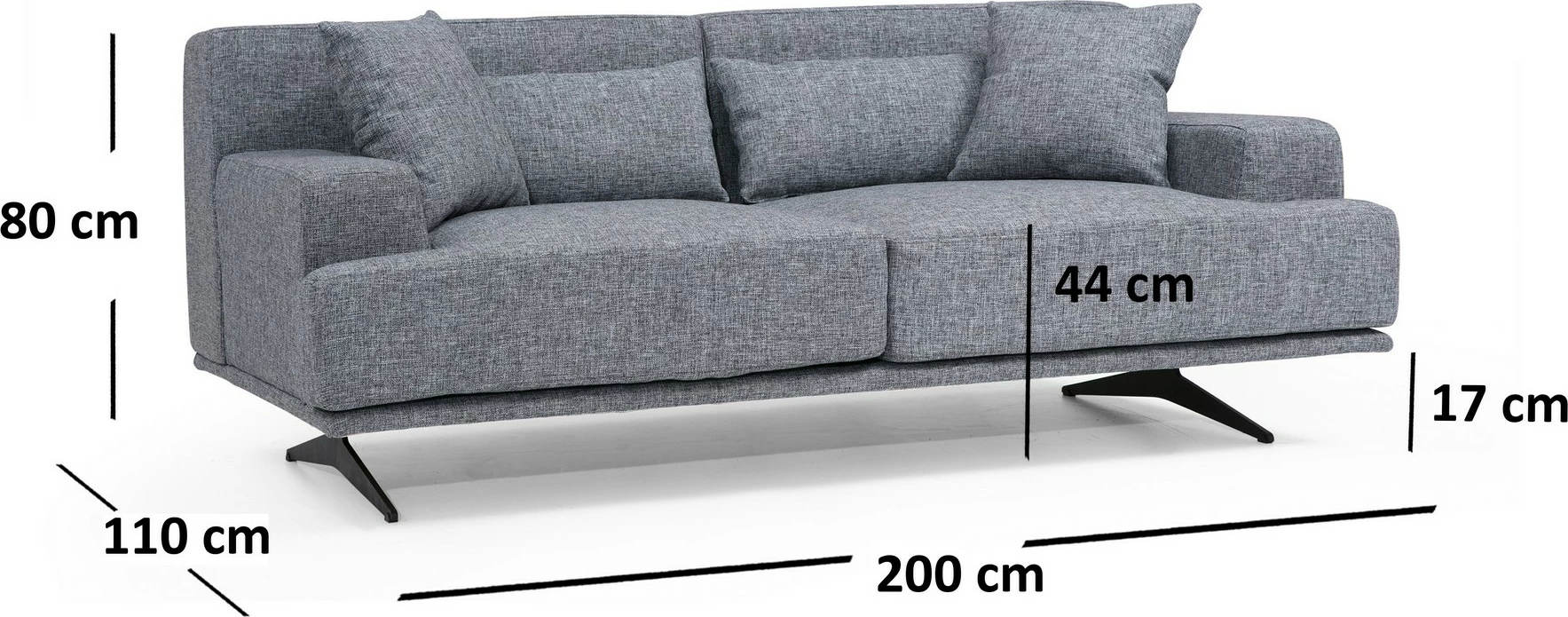 Divan dy ulëshe Atelier del Sofa, Bentley, ngjyrë gri