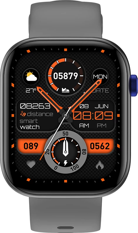 Smartwatch Moye Kronos 3 Pro 2.01\" TFT IP68 Bluetooth 5.3, e zezë, me 3 rripa 7