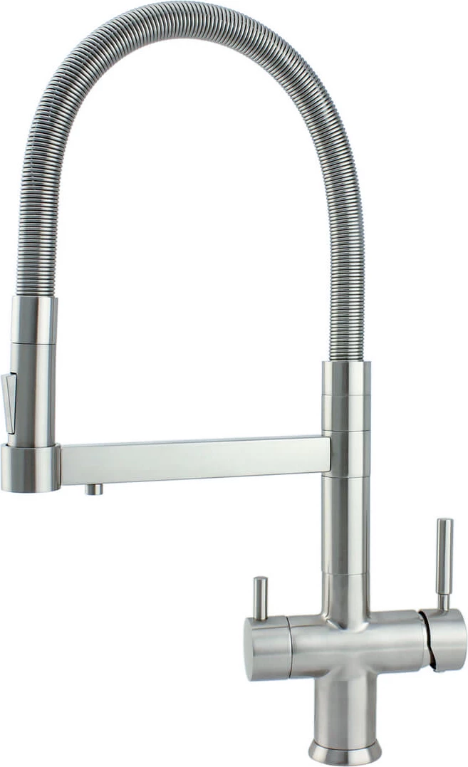 Rubinet uji me dush ndarës, krom i fërkuar