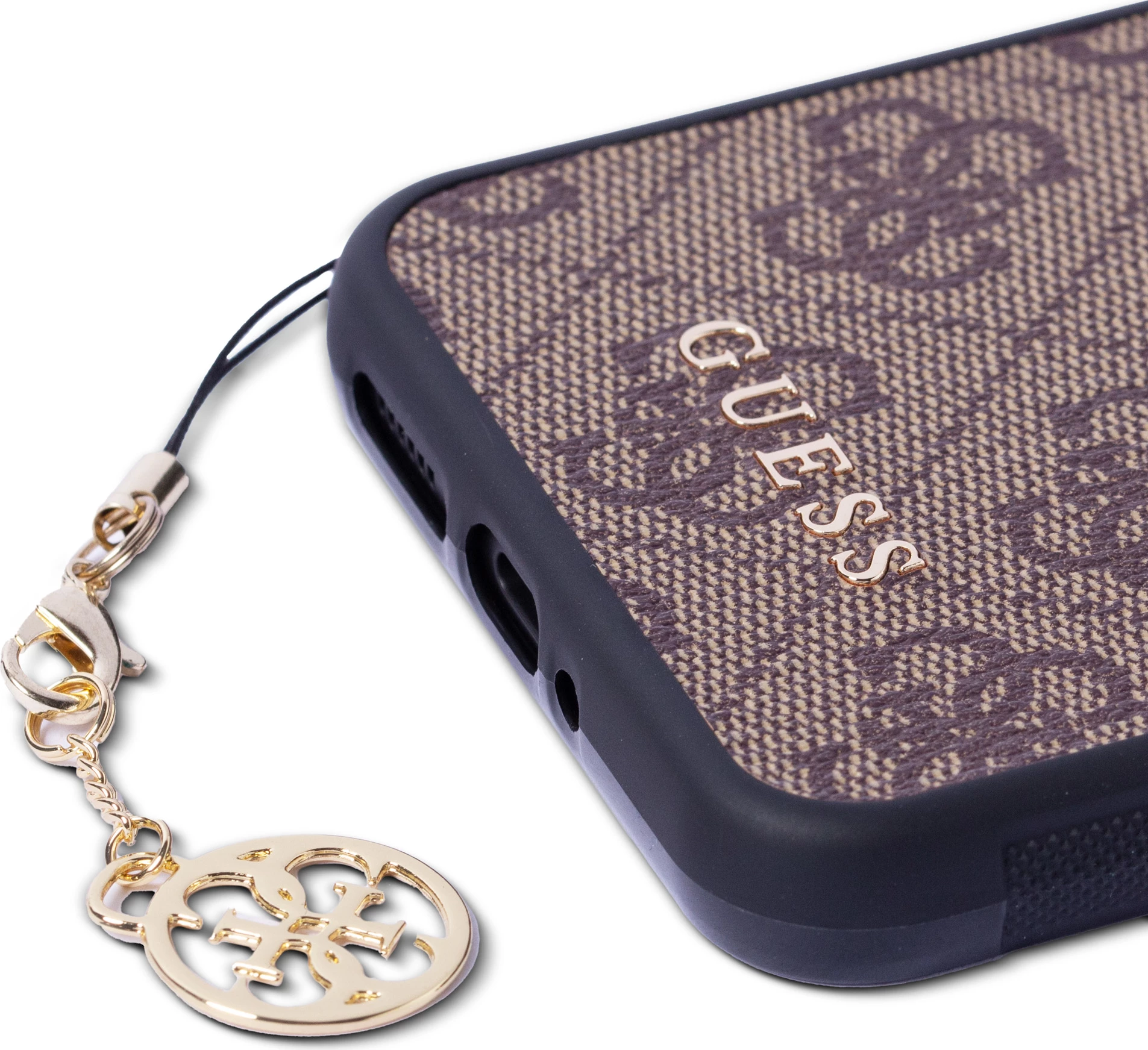 Mbështjellës Guess 4G Charms për Samsung Galaxy A34 5G, kafe