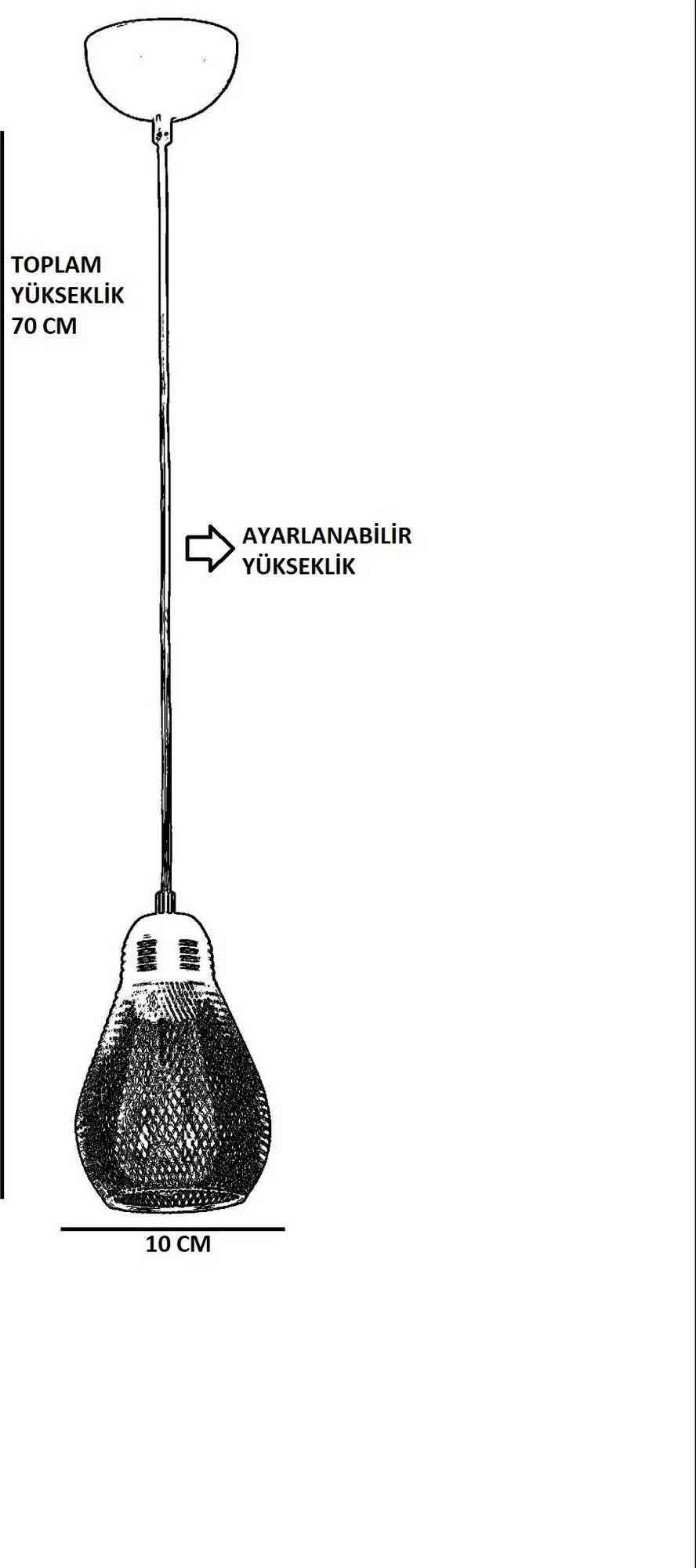 Llambë tavani Opviq, njësh, ngjyrë e zezë