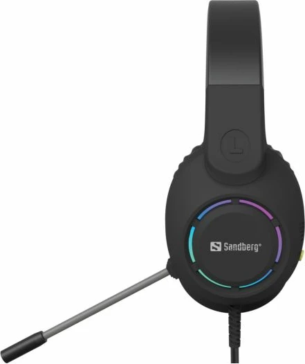 Kufje gaming USB SANDBERG BossBlaster 126-49, over-ear, mikrofon omnidireksional, LED multicolor, kabllo 2 m, të zeza